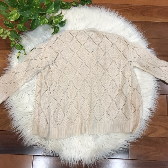 New🌿Chelsea & Theodore Crocheted Open Sweater - Picture 6 of 8